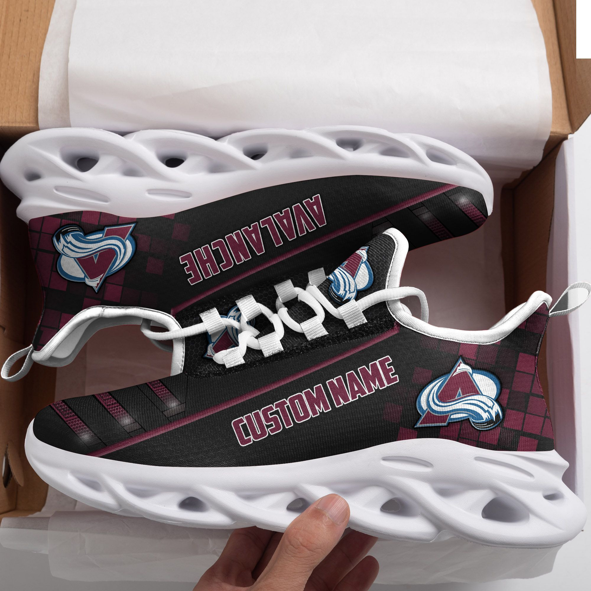 Colorado Avalanche Custom Name  Max Soul Sneaker Shoes For Fan