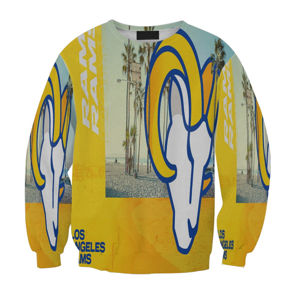 Los Angeles Rams Yellow Beach Gift For Fan 3D Full Printing Sweatshirt