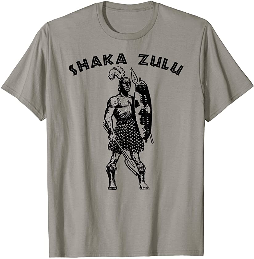 Vintage Shaka Zulu T-Shirt-Black Pride African King Shirt