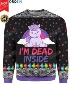 Unicorn Im Dead Inside For Unisex Ugly Christmas Sweater, All Over Print