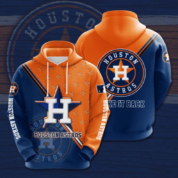 Houston Astros Baseball 3D Hoodie