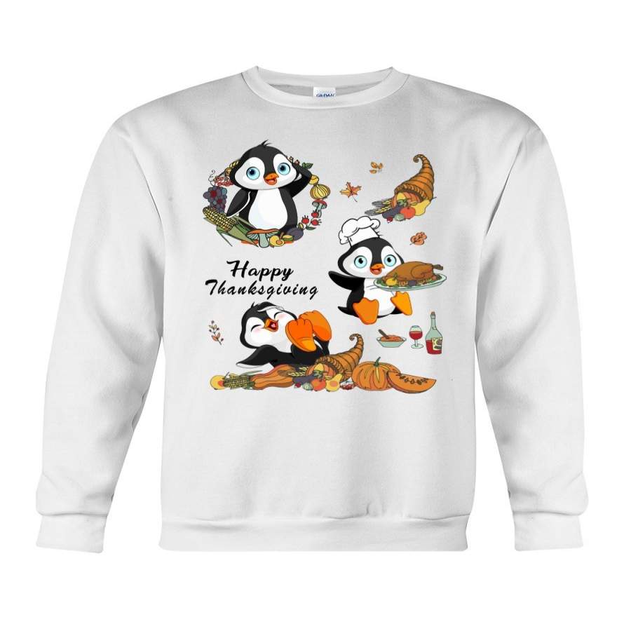 Penguin Happy Thanksgiving Gift For Kids Sweatshirt