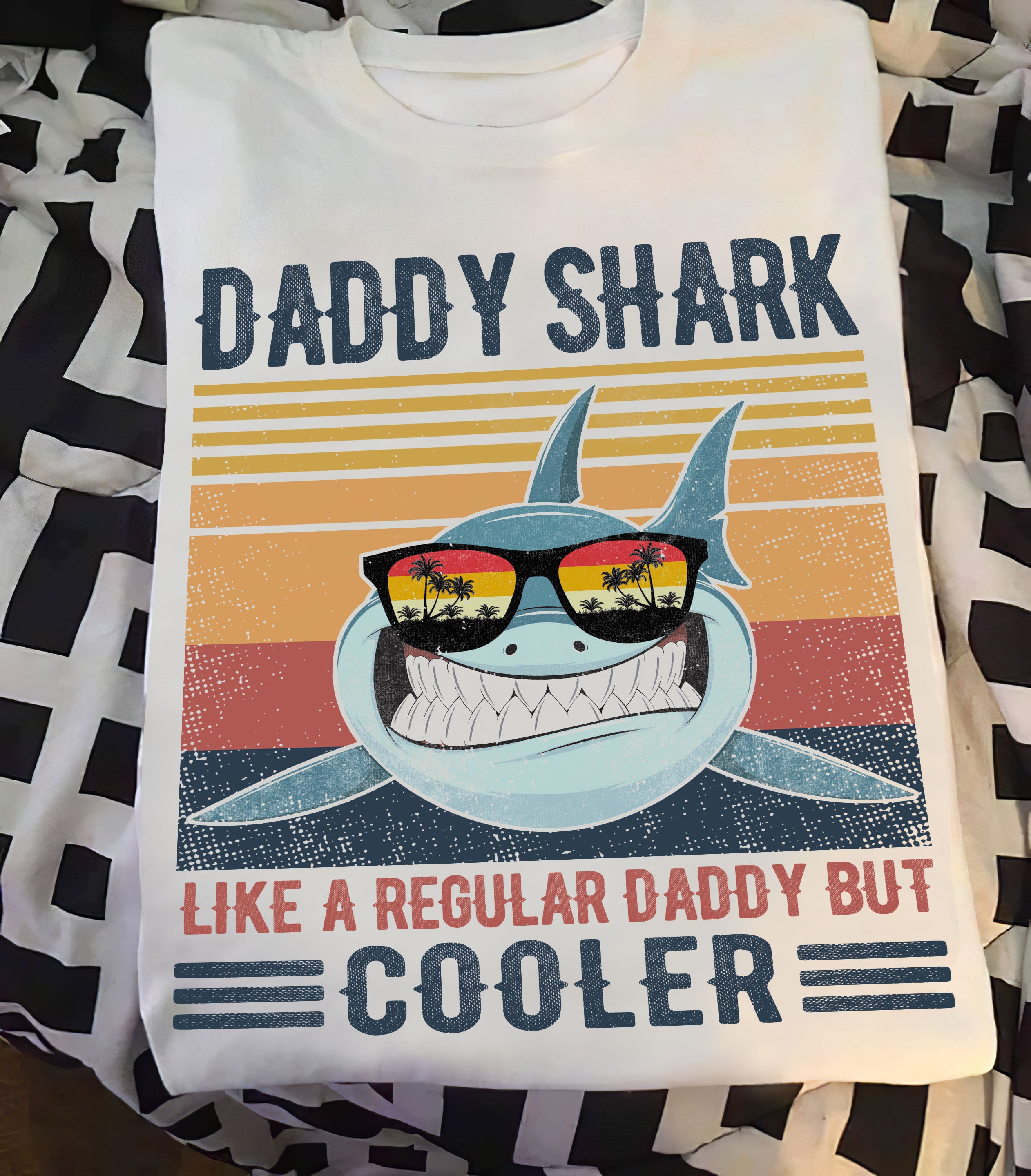 Shark Daddy Shark Like A Regular Dad But Cooler Graphic Unisex T Shirt, Sweatshirt, Hoodie Size S – 5XL