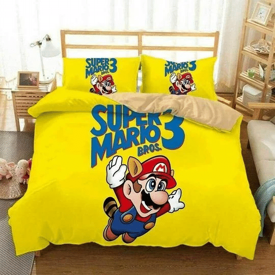 Super Mario Bros Duvet Quilt Bedding Set 3