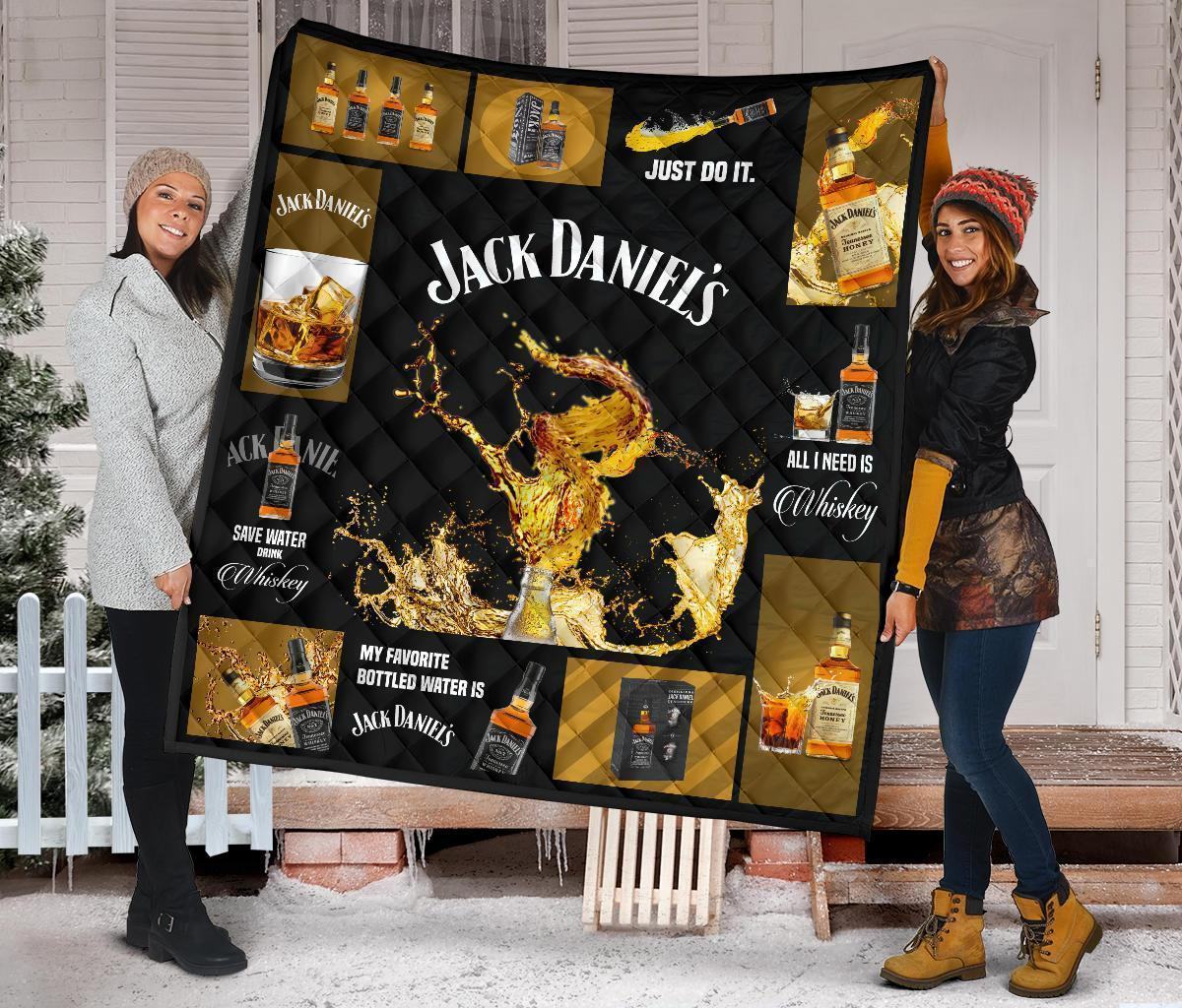 Jack Daniel’S Quilt Blanket All I Need Is Whisky Gift Idea