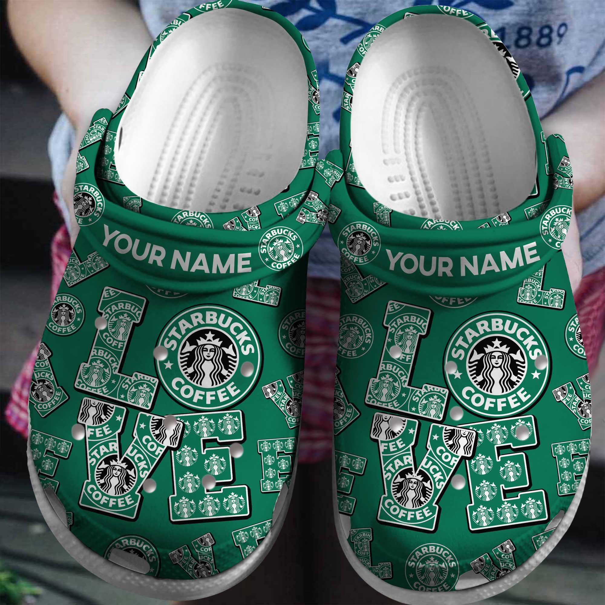 Starbucks Crocs Crocband Clogs Shoes Comfortable For Men Women and Kids 3