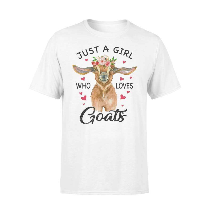 Just A Girl Who Loves Goats Flowers T-shirt