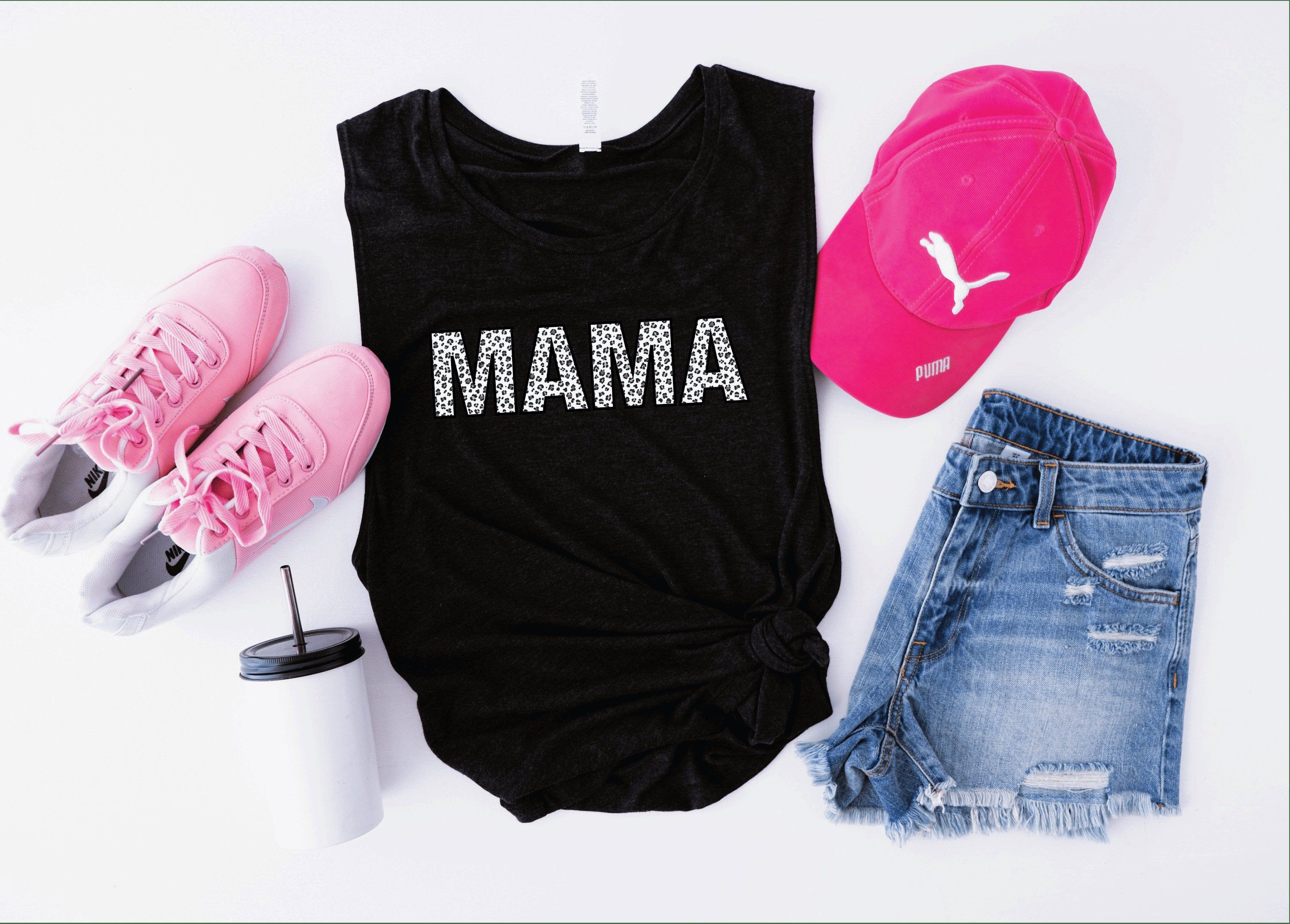 Welcome To Comfy Cloud Tshirt Co Mama Workout Top Animal Tank Mama Leopard