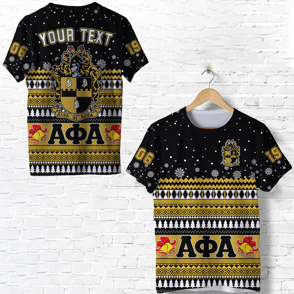 (Custom Personalised) Alpha Phi Alpha Christmas T Shirt African Pattern Lt13