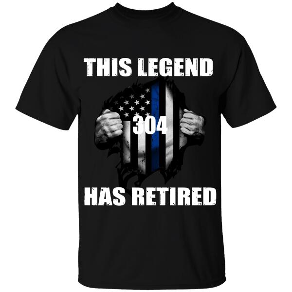 This Legend Has Retired Tearing Personalized Police Shirt, Best Gifts For Police Officers