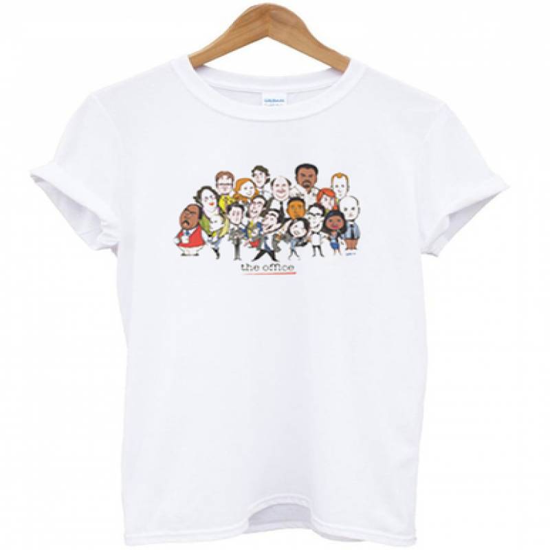 the office cast cartoon t shirt