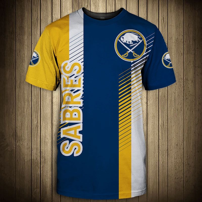 Buffalo Sabres T Shirts Striped Short Sleeve