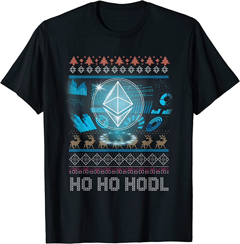 Ugly Christmas X-Mas Ethereum Cryptocurrency Deer New Year T-Shirt