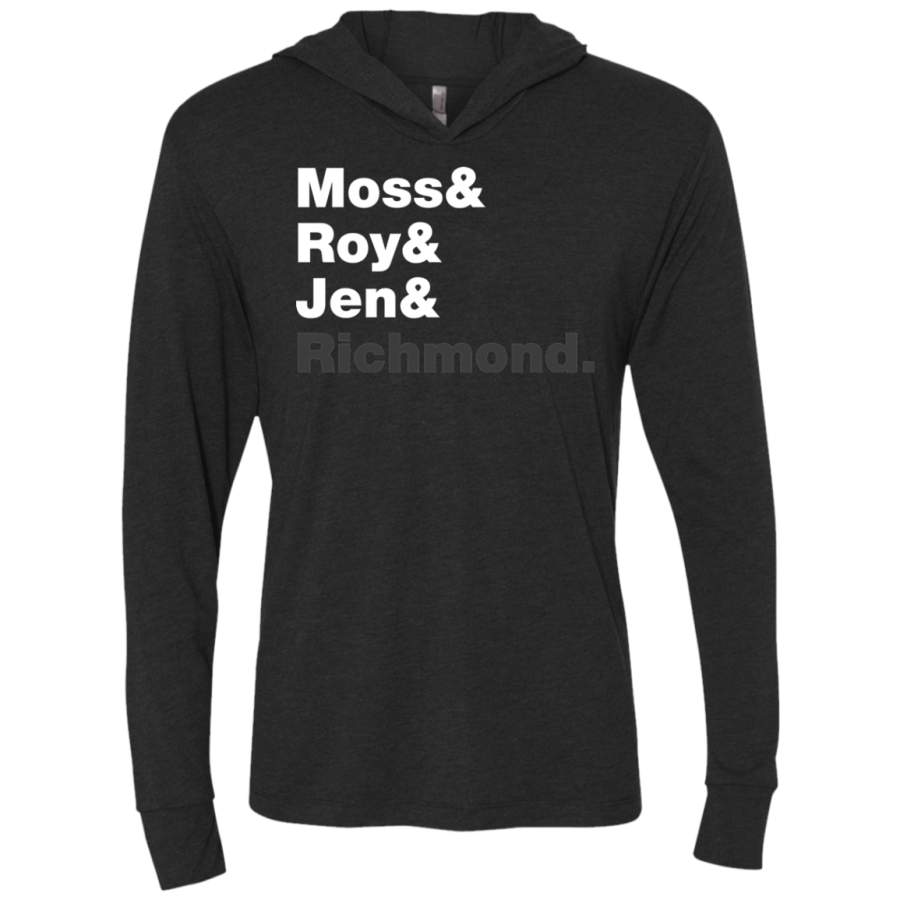 The IT Crowd Staff Triblend Long Sleeve Hoodie Tee