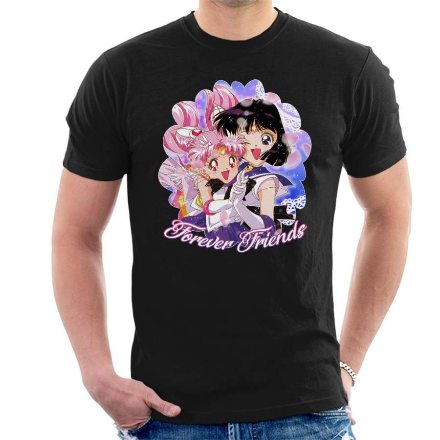 Forever Friends Chibimoon And Hotaru Sailor Moon Men’s T-Shirt