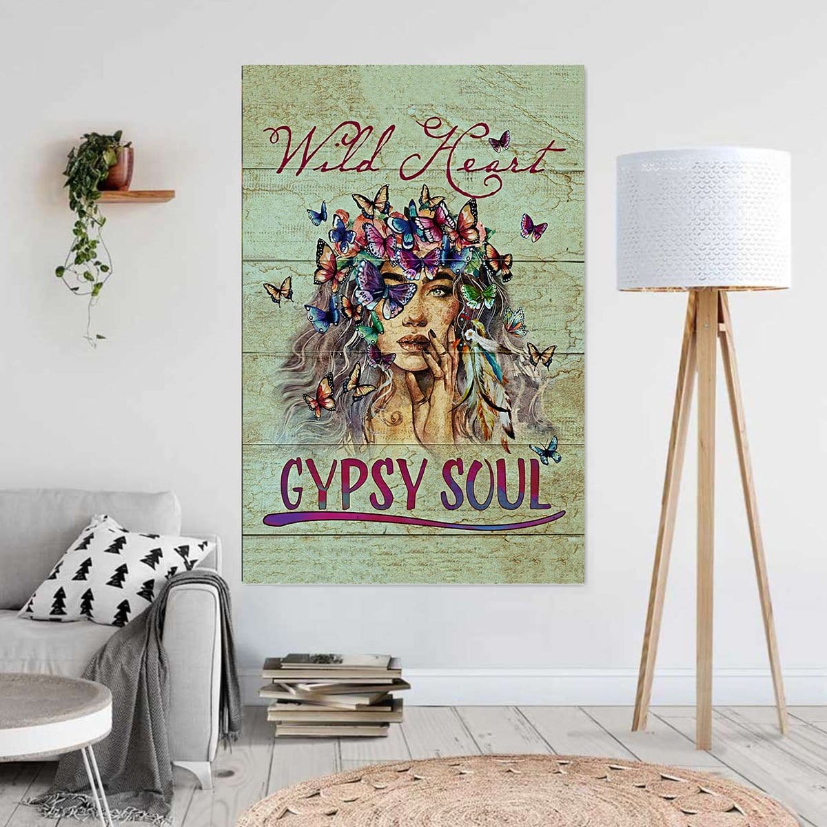 Canvas Prints Wild Heart Gypsy Soul Wall Art Home Decor