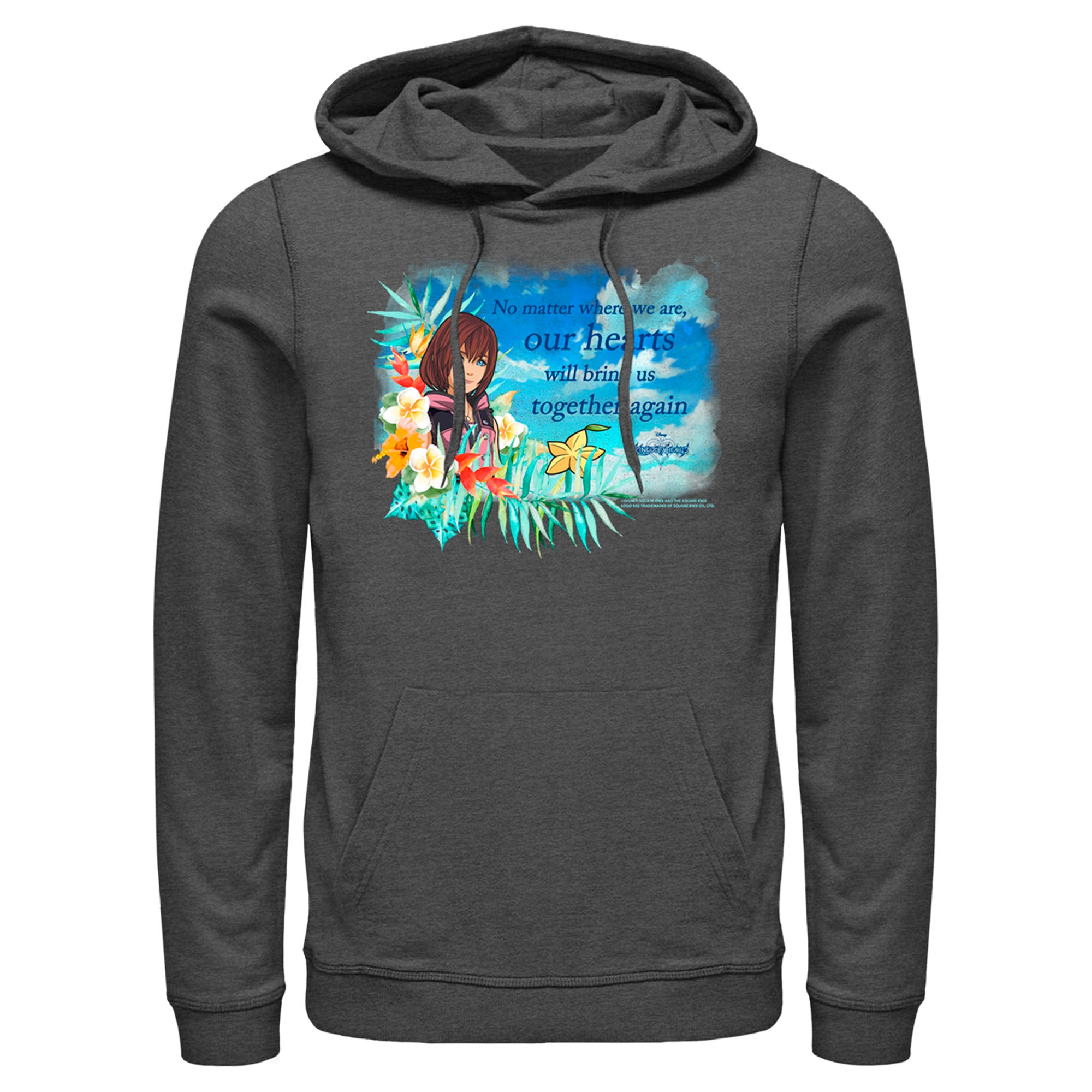 Men’S Kingdom Hearts 3 Our Hearts Will Bring Us Together Again Pull Over Hoodie