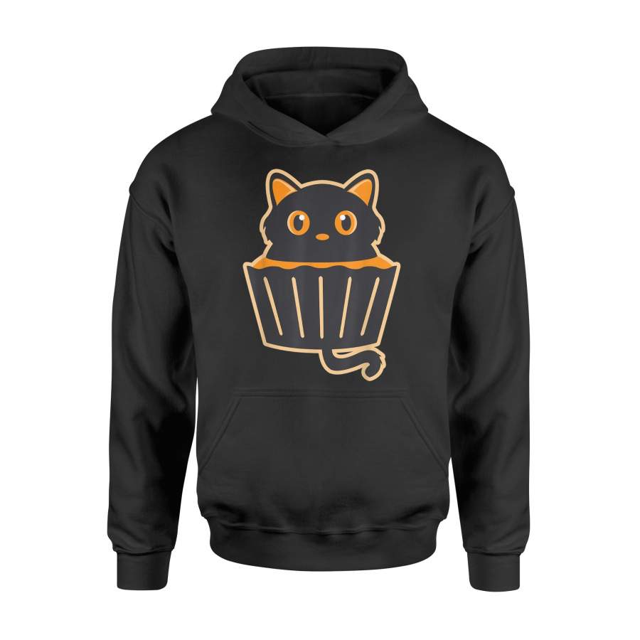 Cute Black Cat Halloween Tee Pie Funny kitten Men Women Kids – Standard Hoodie