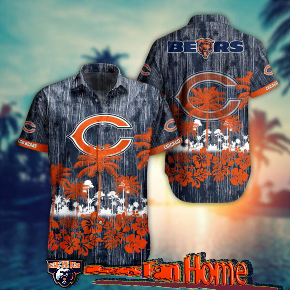 Chicago Bears Hawaiian Shirt Tree Graphics For Summer