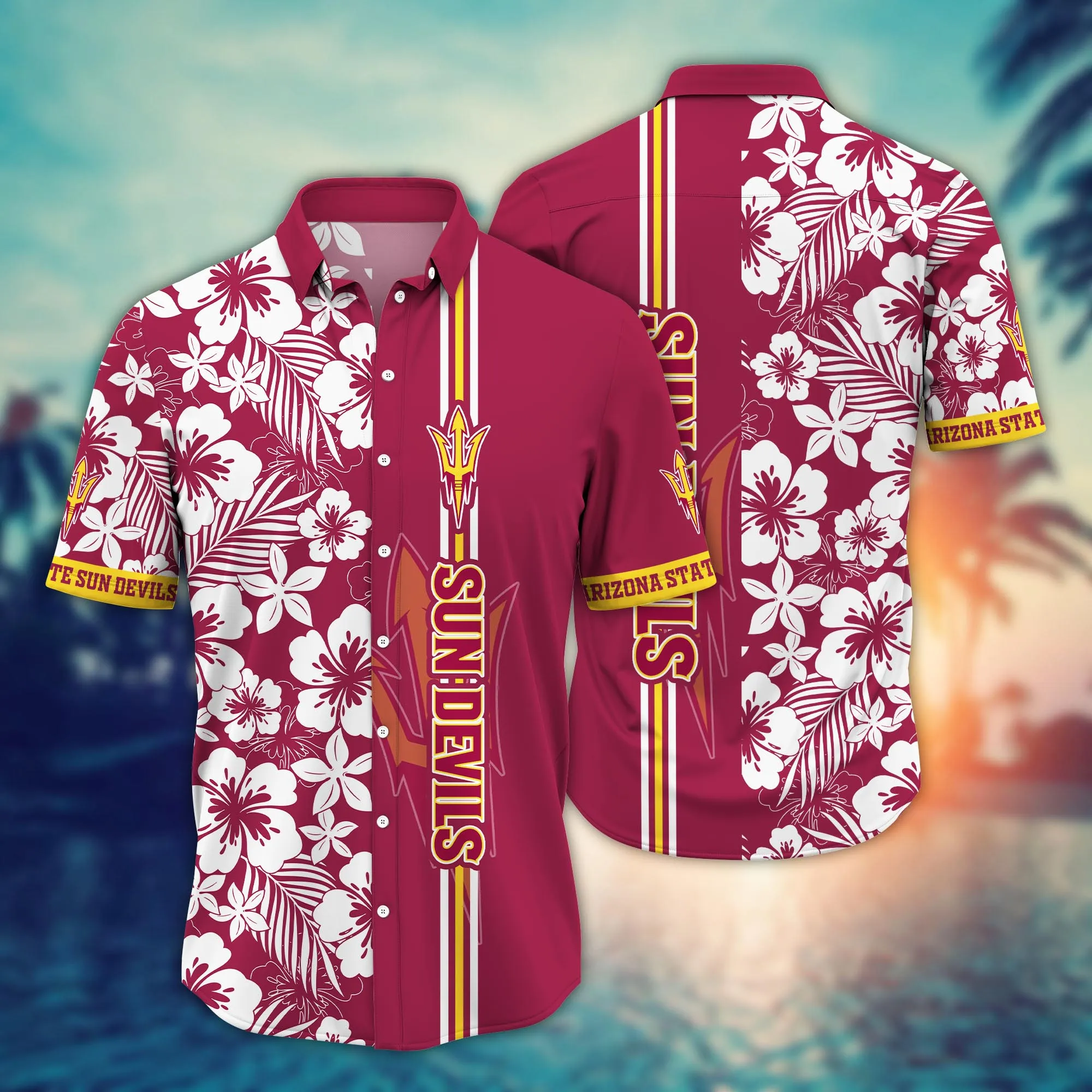 Arizona State Sun Devils NCCA Hawaiian Shirt Ice Cream Seasontime Aloha Shirt