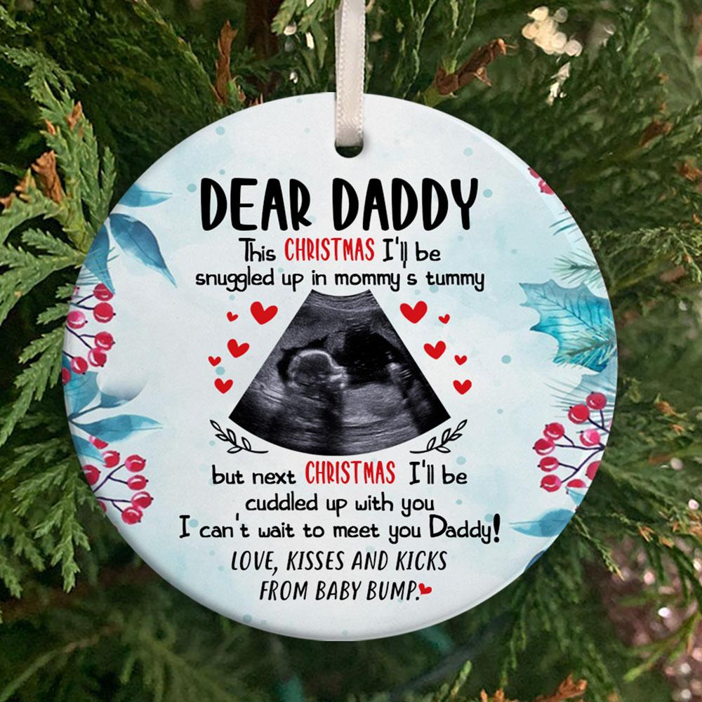 Personalized Gift For Dad To Be Next Christmas I’Ll Be Cuddled Up With You Ornament