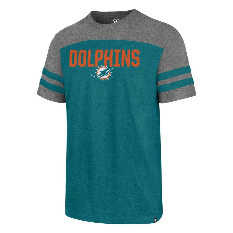 Miami Dolphins Versus ’47 Club Tri-Colored T-Shirt 3D All Over Print Mens