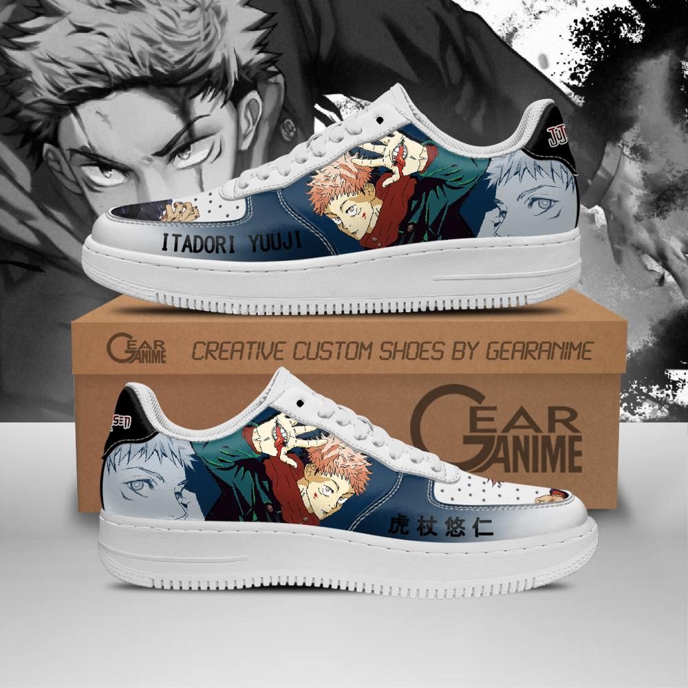 Itadori Yuuji Jujutsu Kaisen Air Force Shoes Sneakers Custom Anime