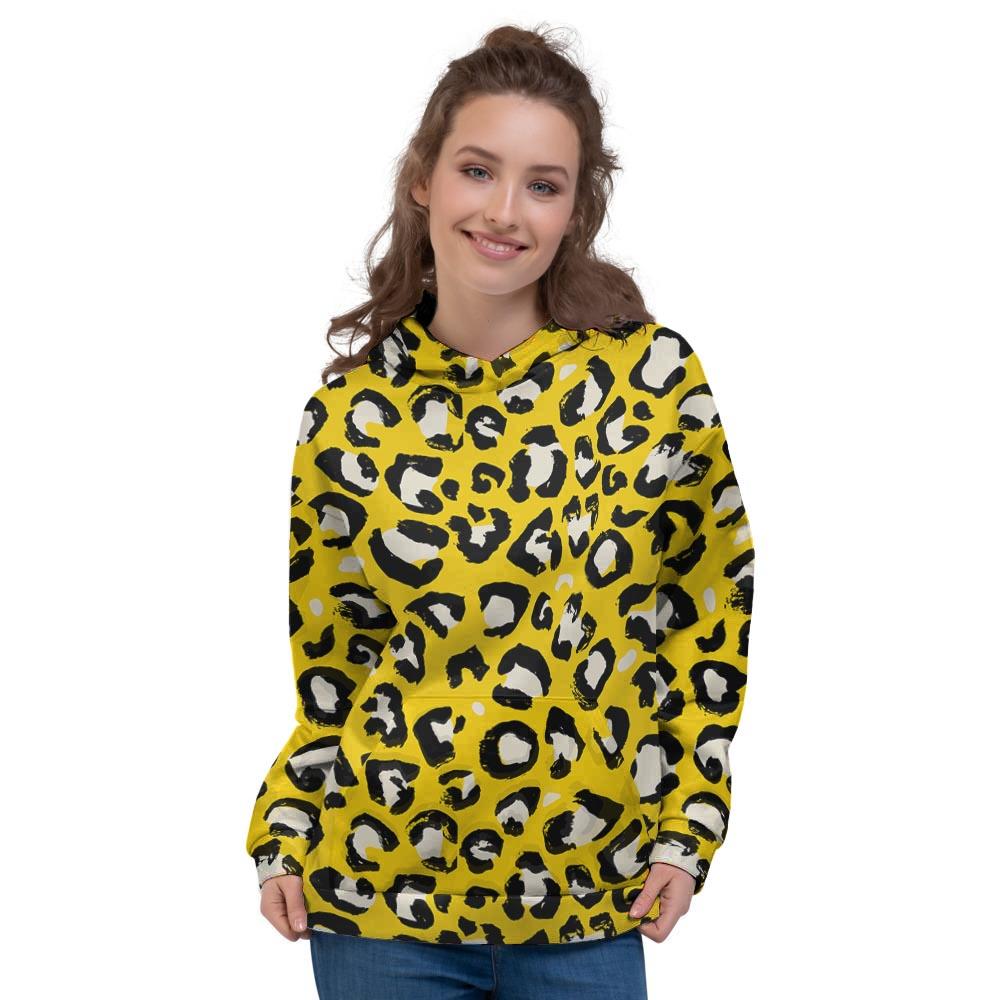 Yellow Leopard Women’S Hoodie