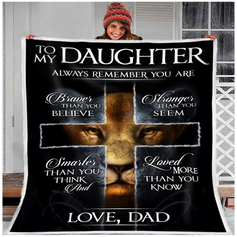 ZALOOO Always Remember You Are Dad To Daughter Lion Blanket