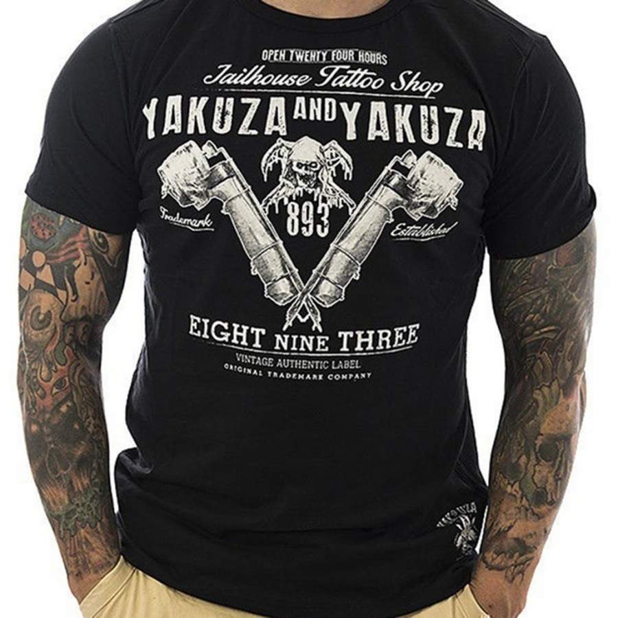 Yakuza Shirt Tattoo Shop Men T-Shirt