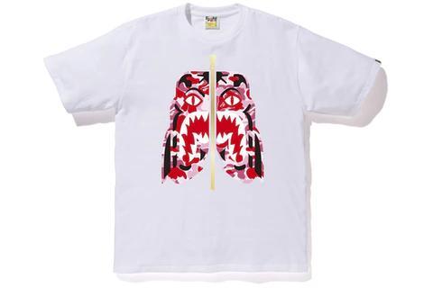 Bape Abc Camo Tiger Tee White/Pink