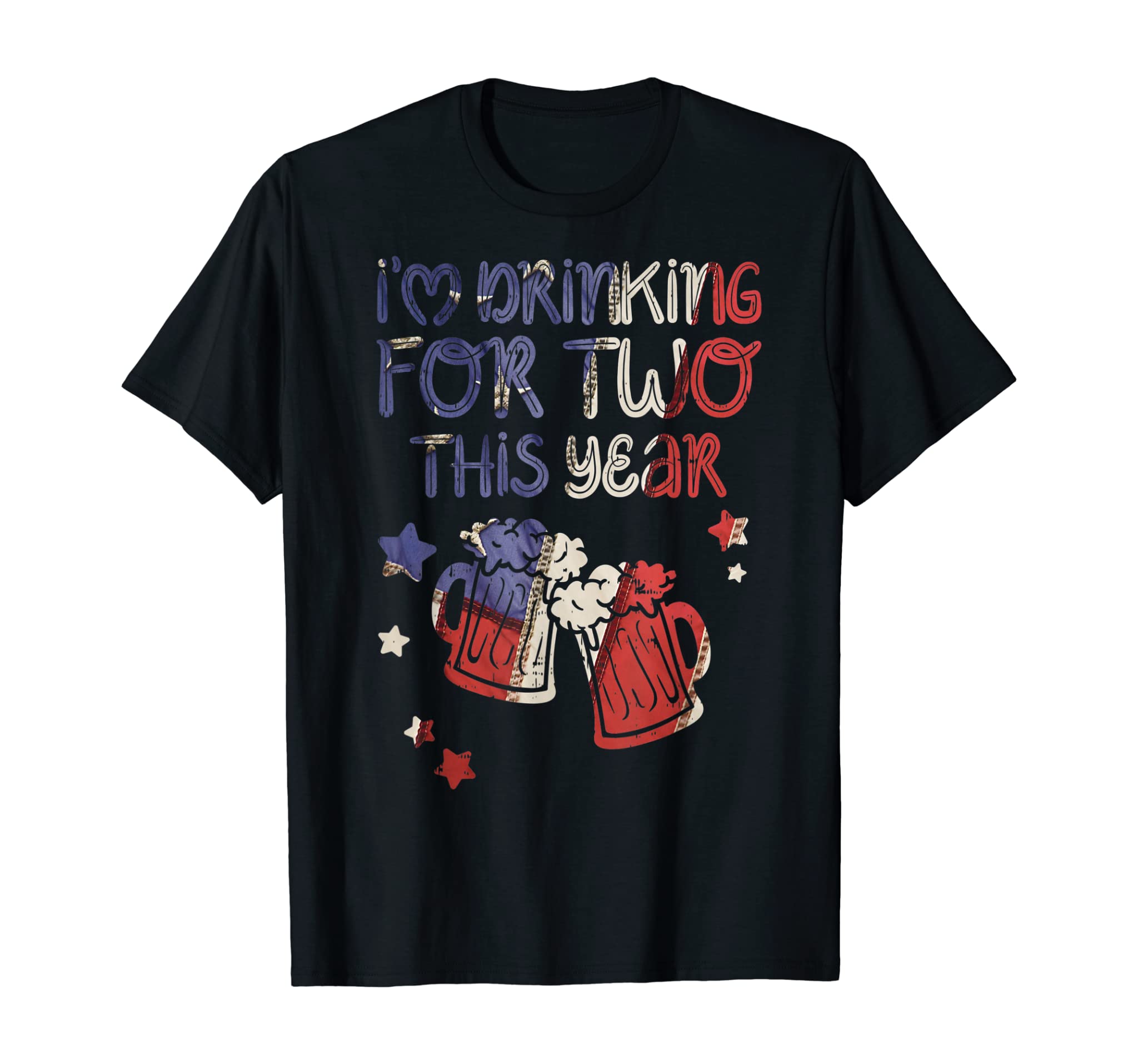 Drinking For Two 4th Of July Pregnancy Announcement Dad Men T-Shirt