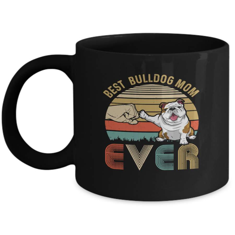 Vintage Best Bulldog Dad Ever Bump Fit Funny Dad Gifts Mug