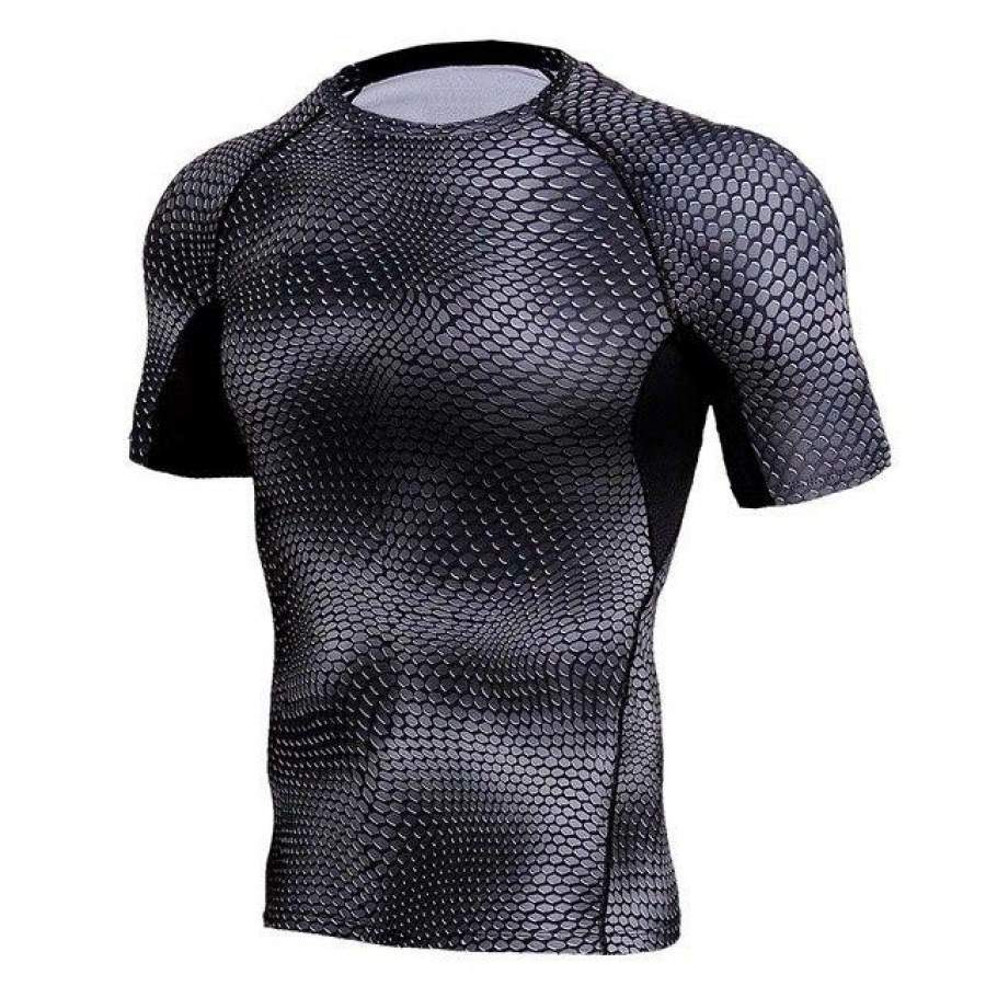 2018 New Snake Short Sleeve Compression Shirt Men Quick Dry Jerseys Rashguard Man Gyms Clothing Fitness Tank Men’s T-Shirts MMA