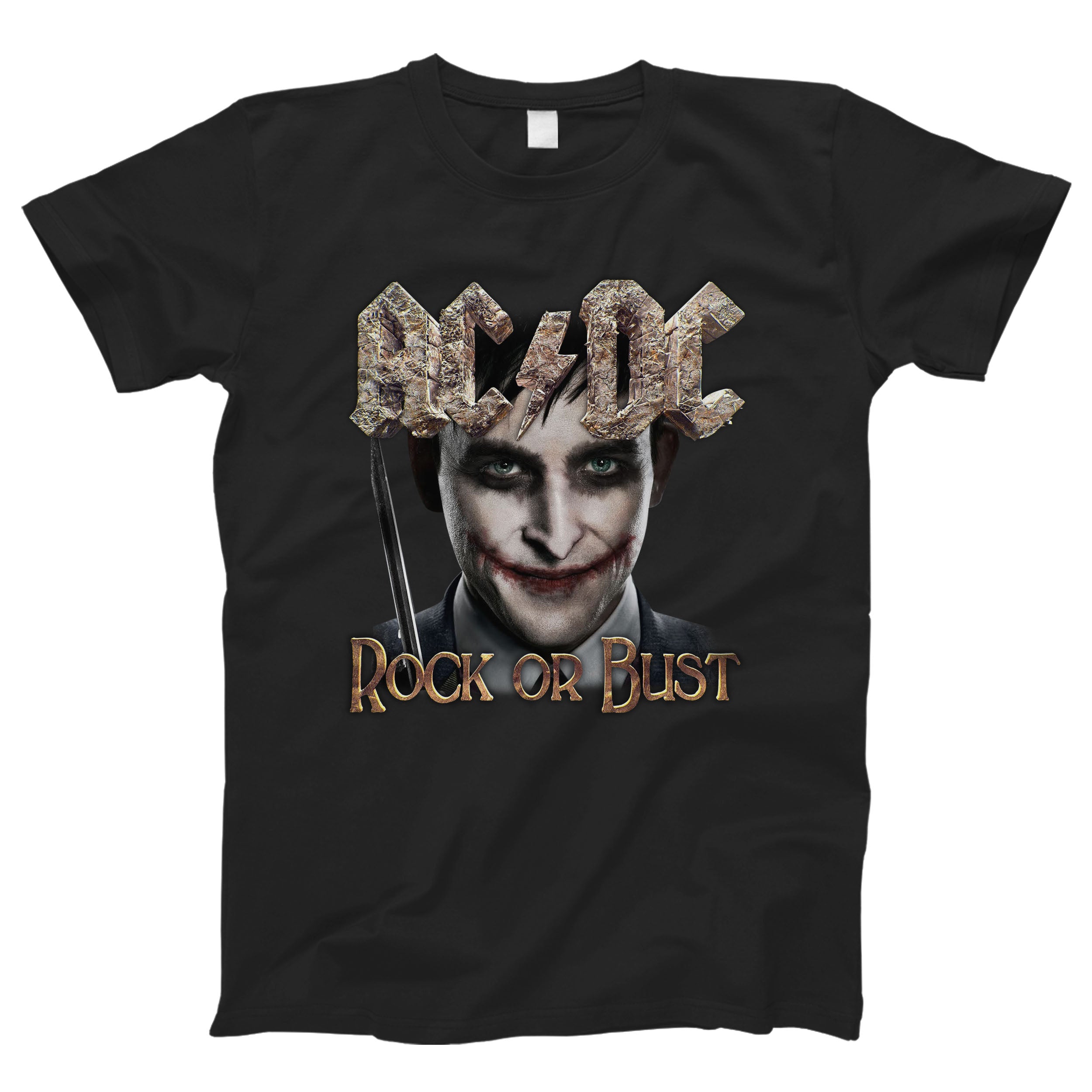 Acdc Rock Or Bust Feat Penguin Gotham Man’s Tee T-Shirt