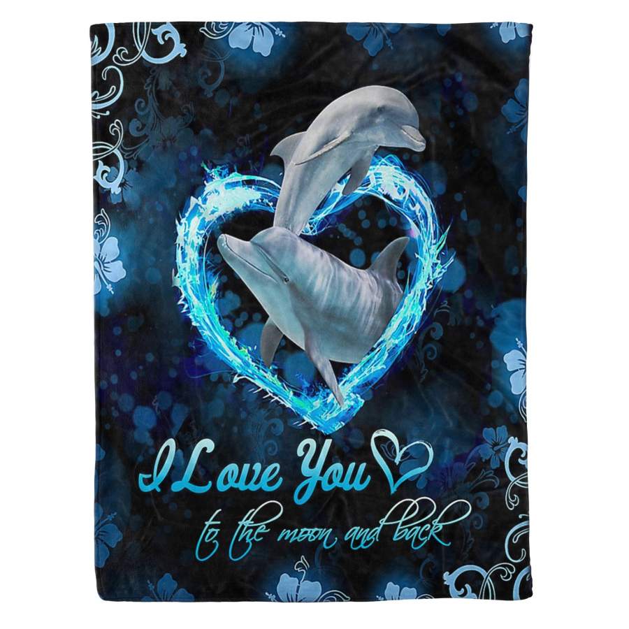 TO MY DAUGHTER – MARINE ANIMAL – LOVE YOU – Fleece Blanket