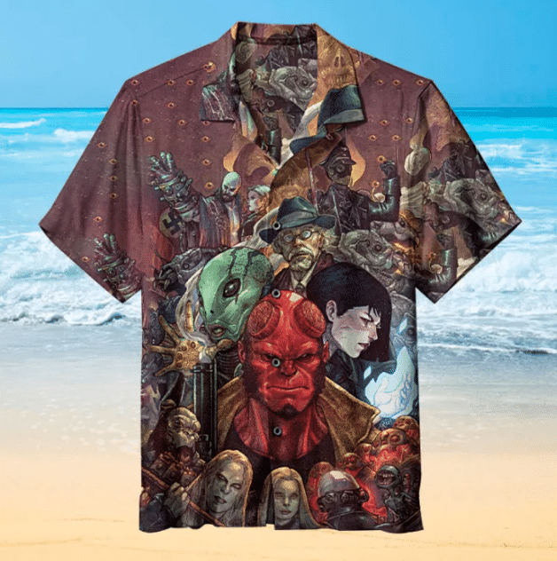 Hellboy 2 For Man And Woman Print Short Sleeve Hawaii Shirt Ha110105