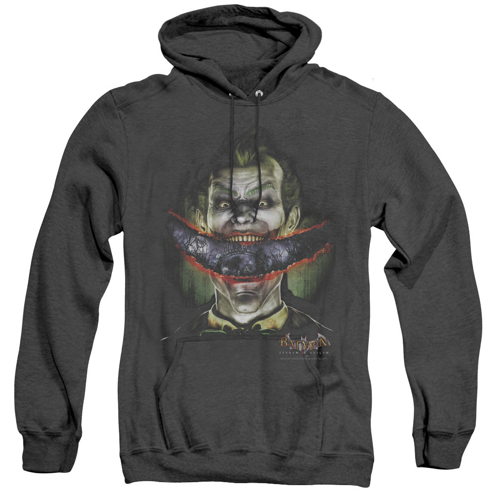 Batman Aa Crazy Lips Heather Mens Hoodie Black