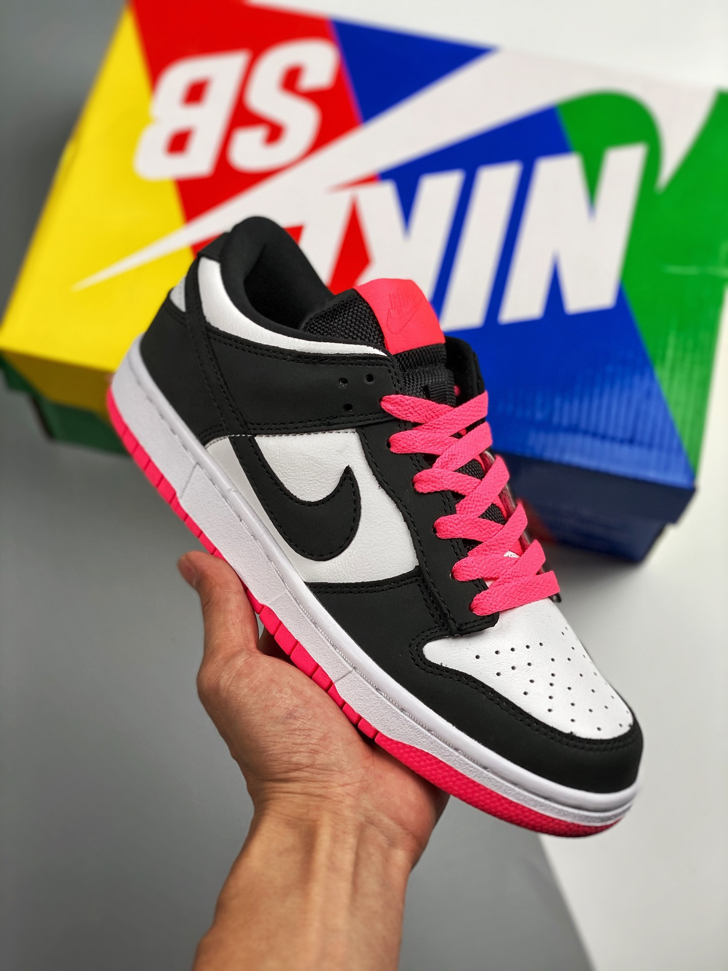 Nike Dunk Low WhiteMetallic Silver-Rave Pink 317813-100 5339206