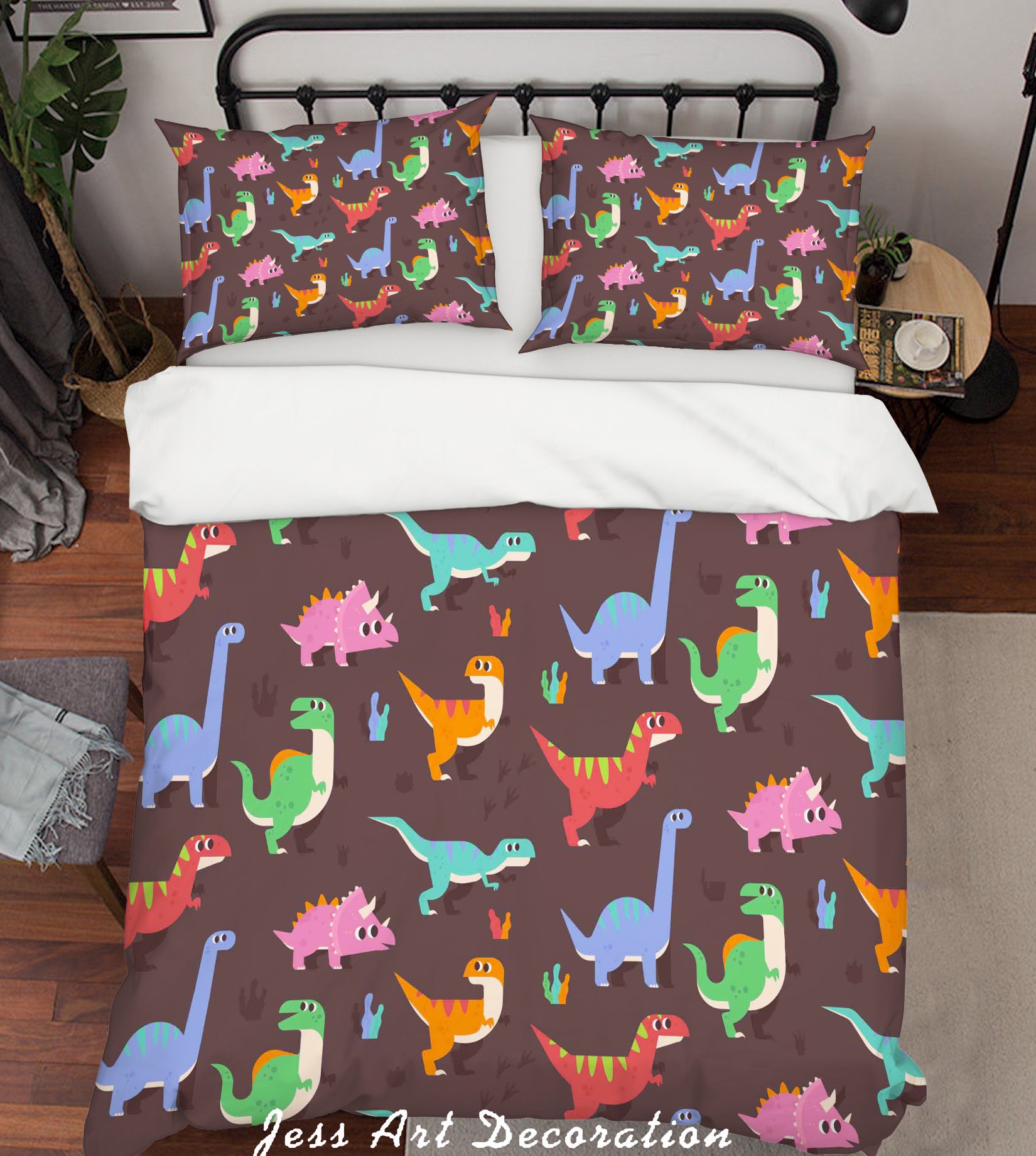 3D Dinosaur Rhinoceros Quilt Cover Set Bedding Set Pillowcases 18