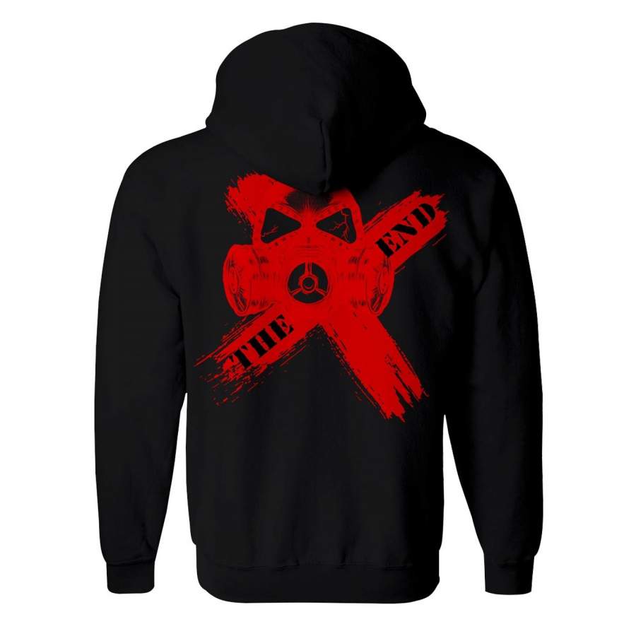 X Mask Zip Up Hoodie TopTrendingUS