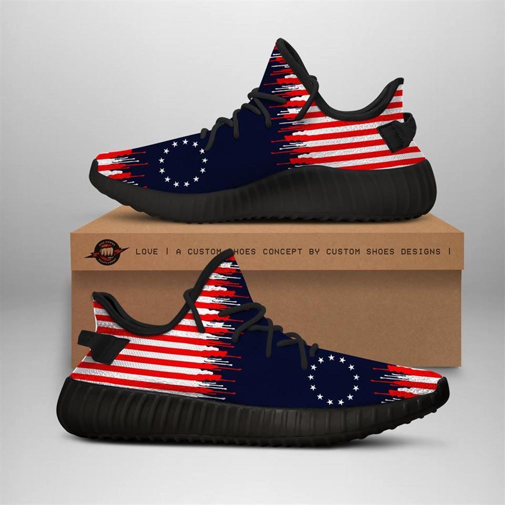 Betsy Ross Flag Yeezy Sneakers Shoes