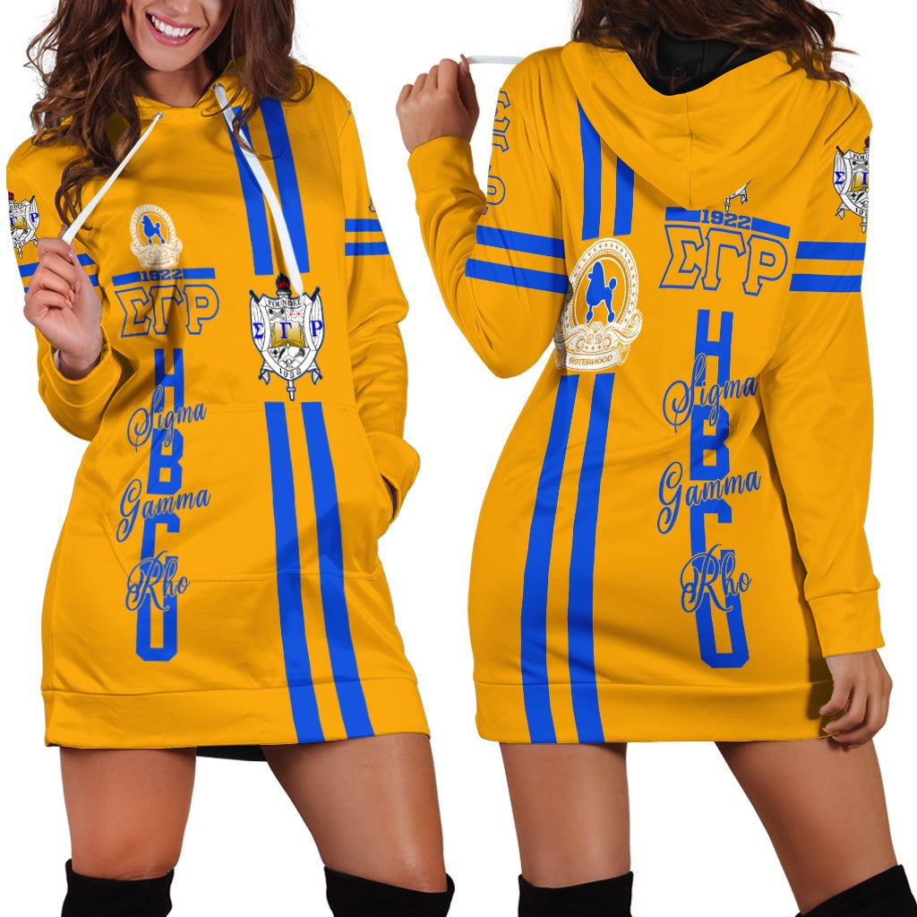 Sorority Dress – Hbcu Sigma Gamma Rho Poodle Hoodie Dress