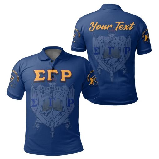 Sigma Gamma Rho Sorority Inc 1922 Fade Emblem Personalized Polo Shirt