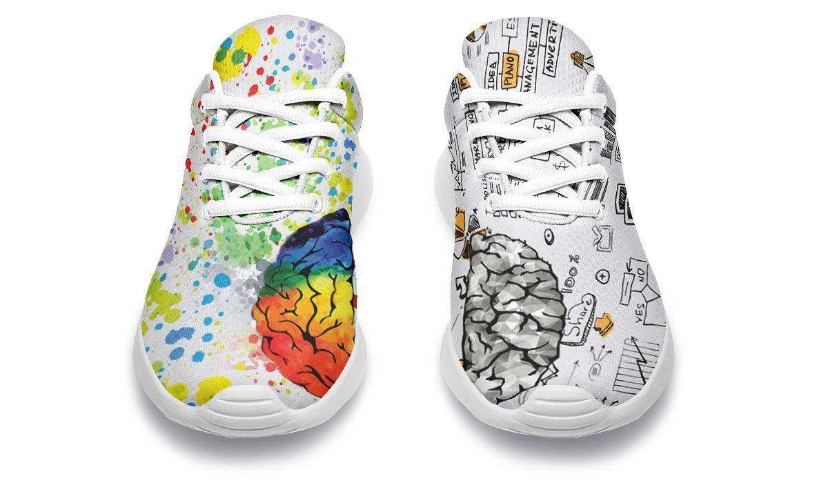 Right Brain Left Brain Sneakers Shoes