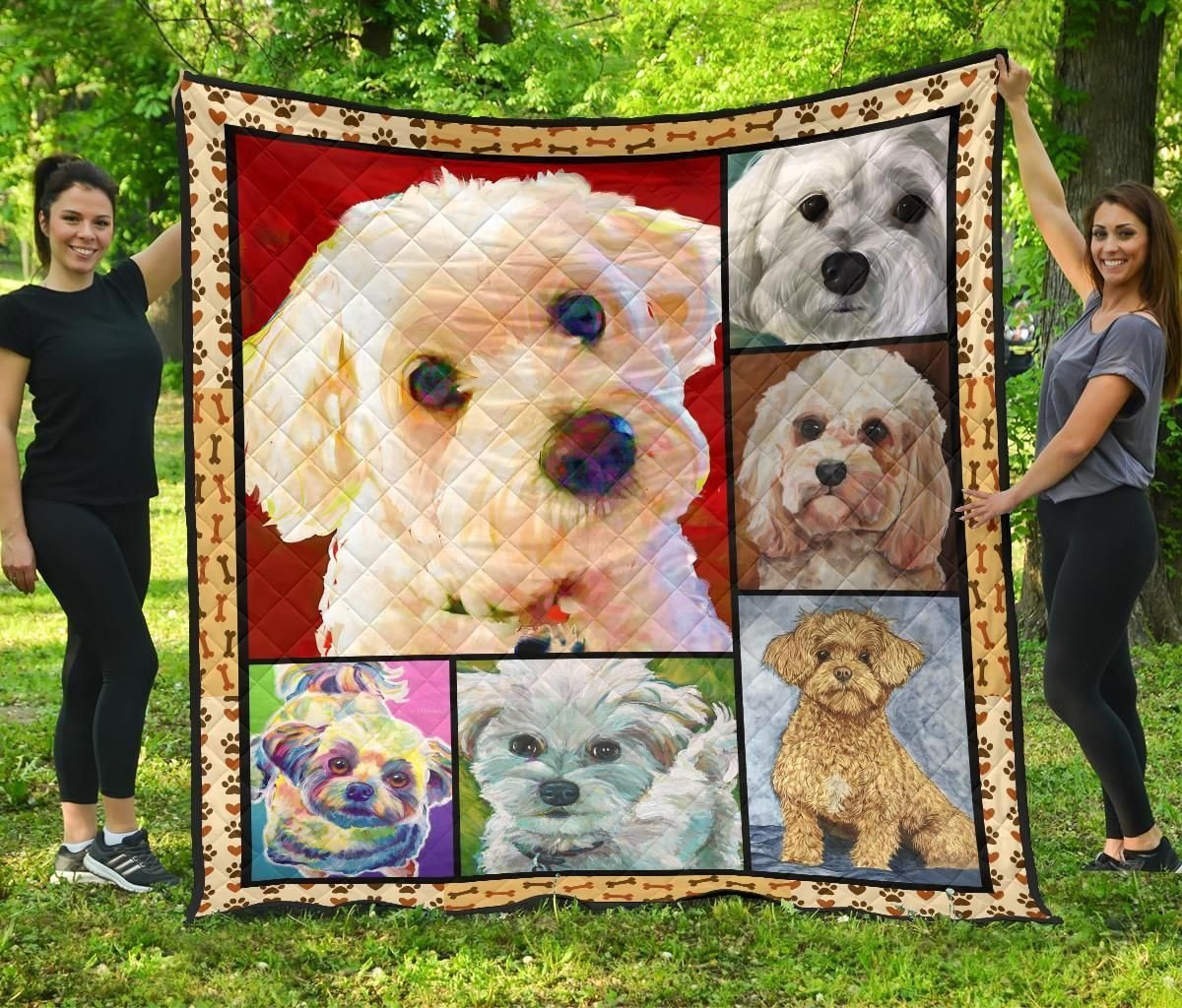 Maltipoo Dog Lover Gift Maltipoo Dog Quilt Blanket Amazing