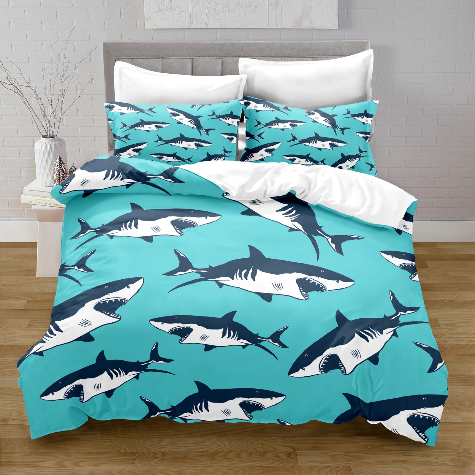 3D Printing Shark Style Cover With Pillowcase Bedroom Decoration Queen Size Bedding Bedroom Set King Size Bed Duvet Covers