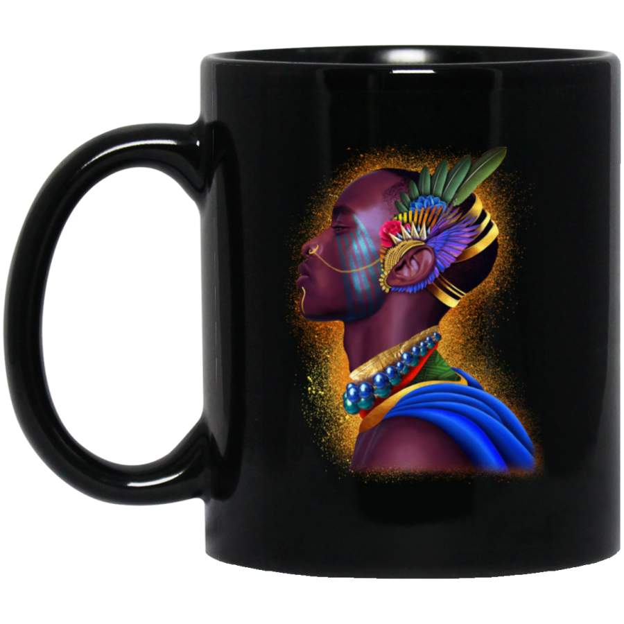 African American Coffee Mug Black Men Afro Art 11oz – 15oz Black Mug