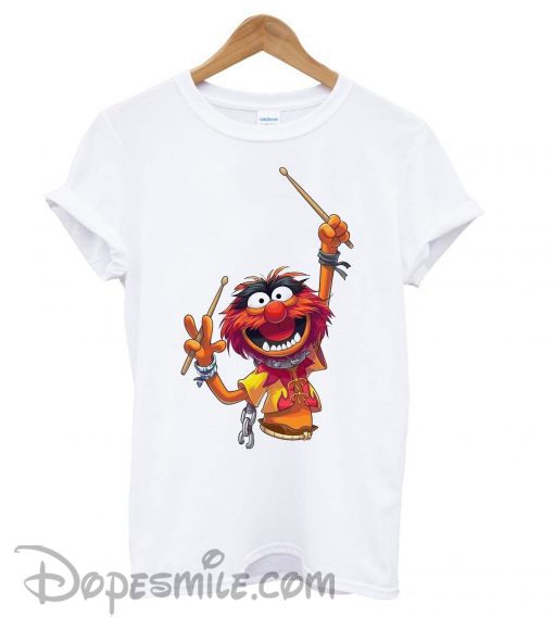 Muppet White 70S 80s 90s Retro Tee drummer T shirt