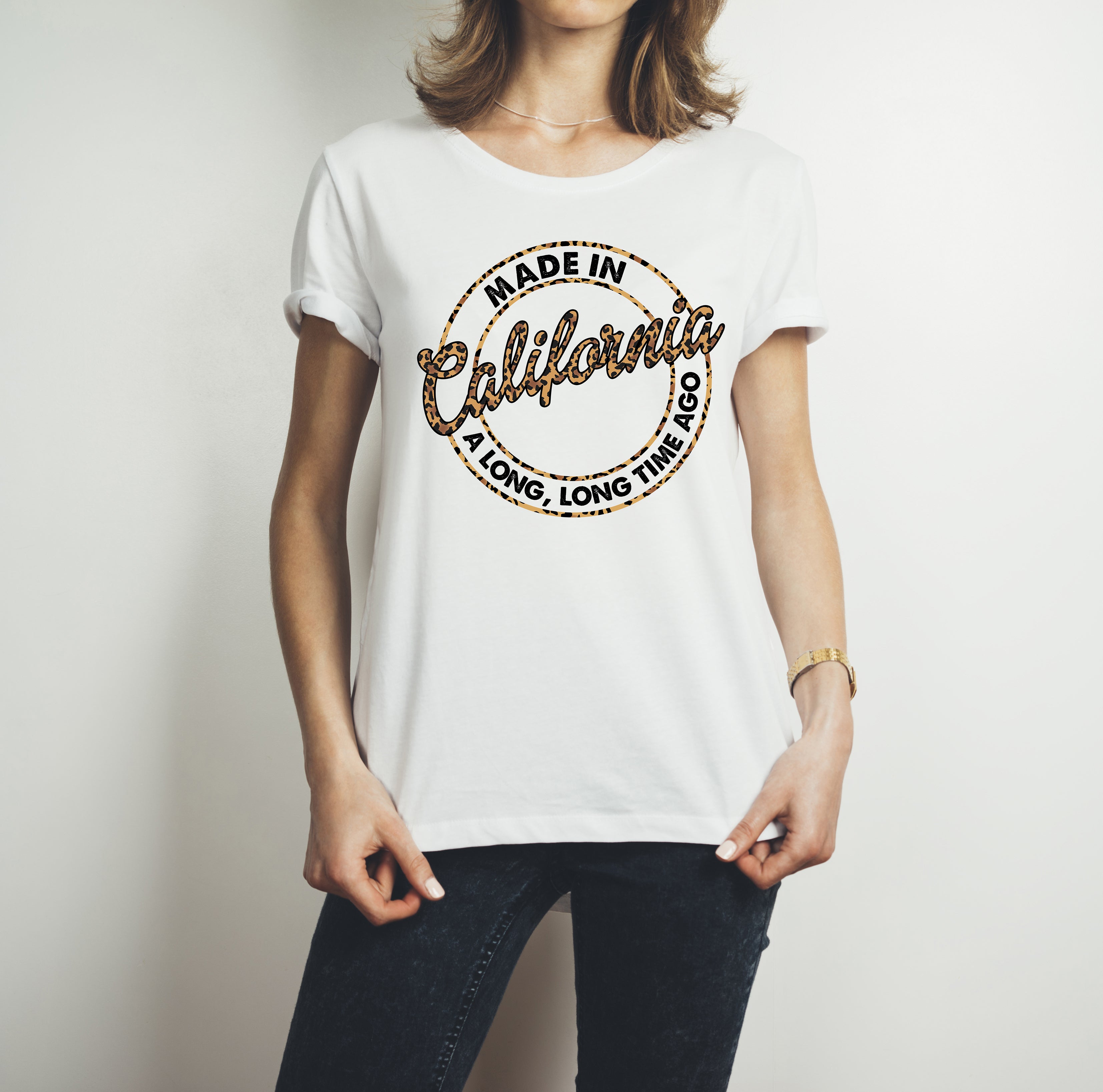 California Shirt, Made In California A Long Long Time Ago Leopard T-Shirt